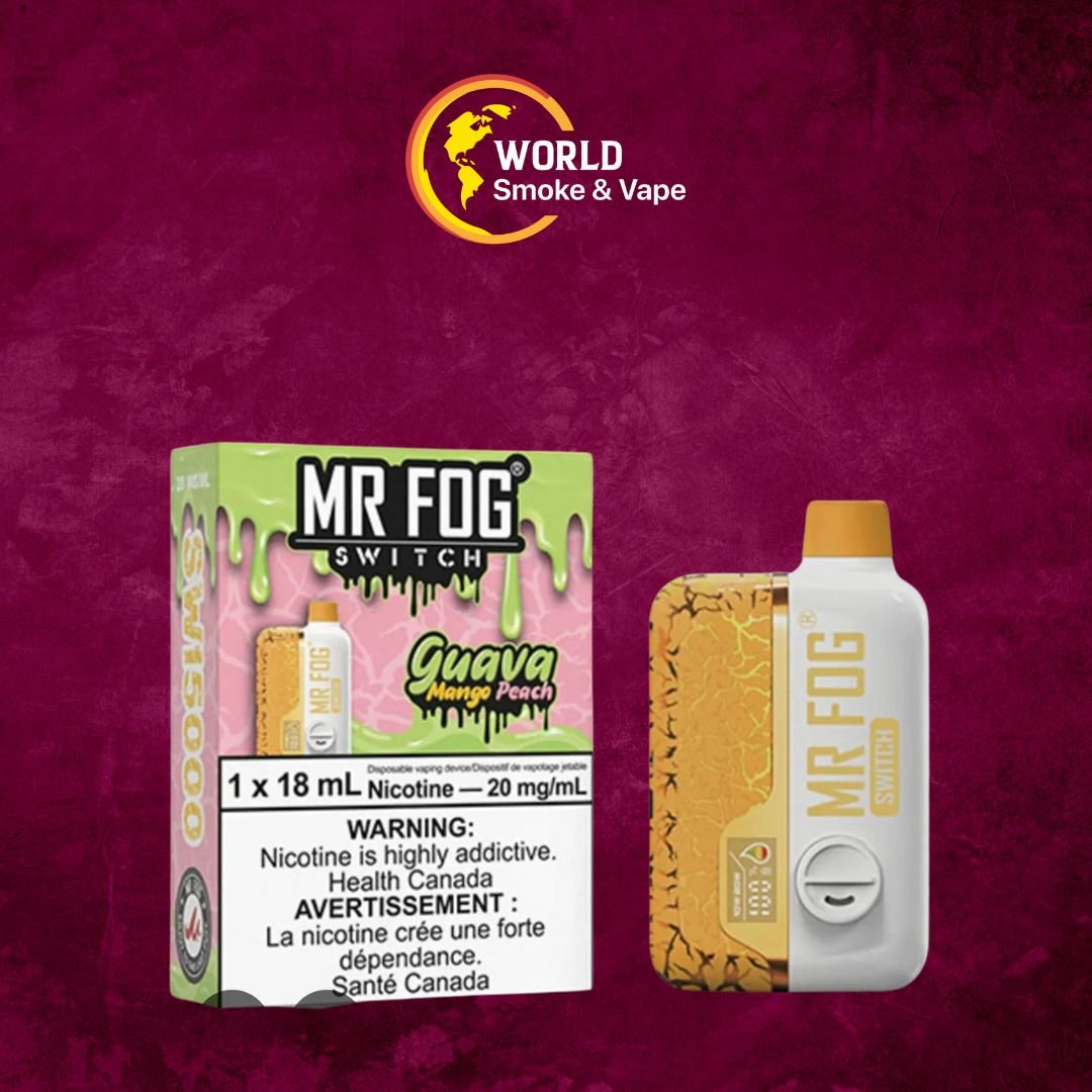 MR FOG SWITCH (0NIC-SWP09) 15K PUFFS DISP 10CT- GUAVA MANGO PEACH MR FOG SWITCH (0NIC-SWP09) 15K PUFFS DISP 10CT- GUAVA MANGO PEACH